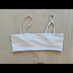 White bandeau bikini top size M